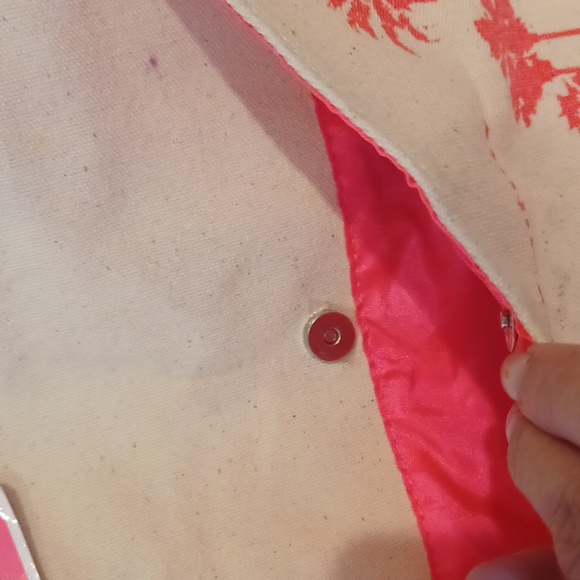 Juicy Couture Stylish Oversized Creamy Off White Canvas Tote Bag - Picture 3 of 12